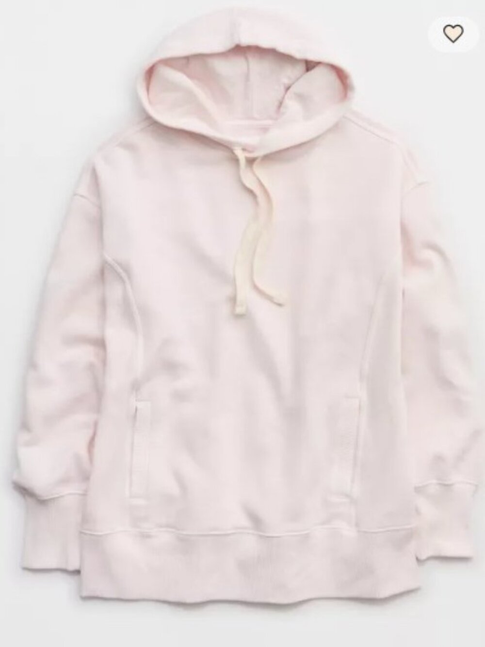 ❗️Sold❗️Aerie Oversized Travel Hoodie Pink Petal Longer Length Size M NWT - Picture 2 of 11